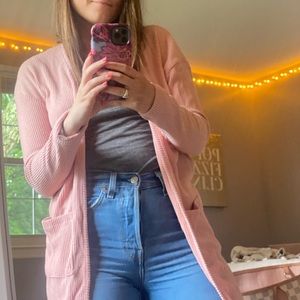 Miss Selfridge longline cardigan in pink